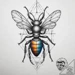 Tattoo sketch geometric ant, tattoo sketch de… – tattoo sketch (№1759592936_0, 04.10.2025 15:48) — tattoovalue.net
