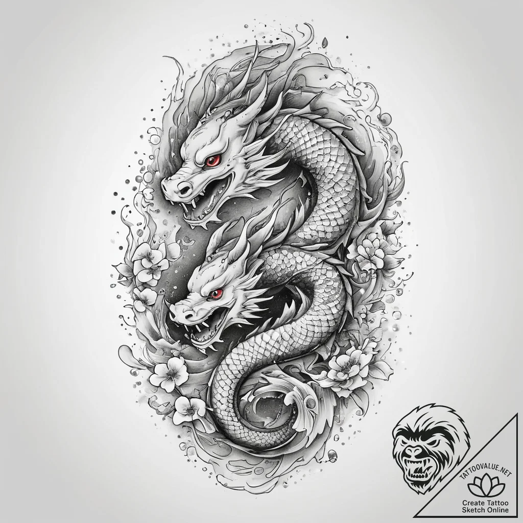 Tattoo sketch divine evolution, tattoo drawin... - tattoo sketch (№1759594678_0, 04.10.2025 16:17) — tattoovalue.net