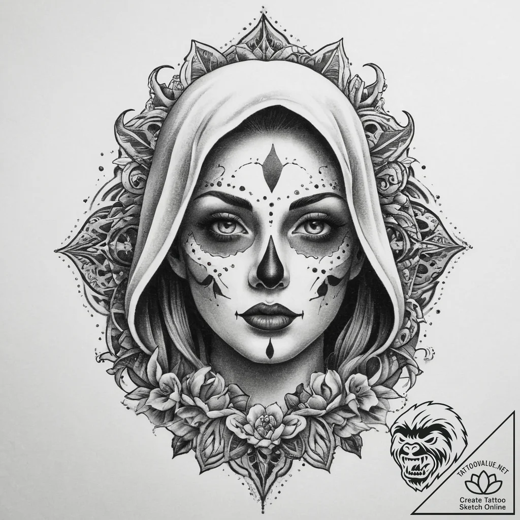 Tattoo sketch ghost, tattoo flash sheet desig... - tattoo sketch (№1759594895_0, 04.10.2025 16:21) — tattoovalue.net