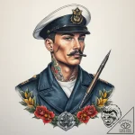 Tattoo sketch soldier with a pen, artistic ta… – tattoo sketch (№1759595545_0, 04.10.2025 16:32) — tattoovalue.net