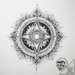 Tattoo sketch cosmic creation – tattoo sketch (№1759598827_0, 04.10.2025 17:27) — tattoovalue.net