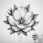 Tattoo sketch magnolia blossom, concept art f… – tattoo sketch (№1759600135_0, 04.10.2025 17:48) — tattoovalue.net