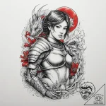 Tattoo sketch joan of arc in armor, tattoo sk… – tattoo sketch (№1759600785_0, 04.10.2025 17:59) — tattoovalue.net