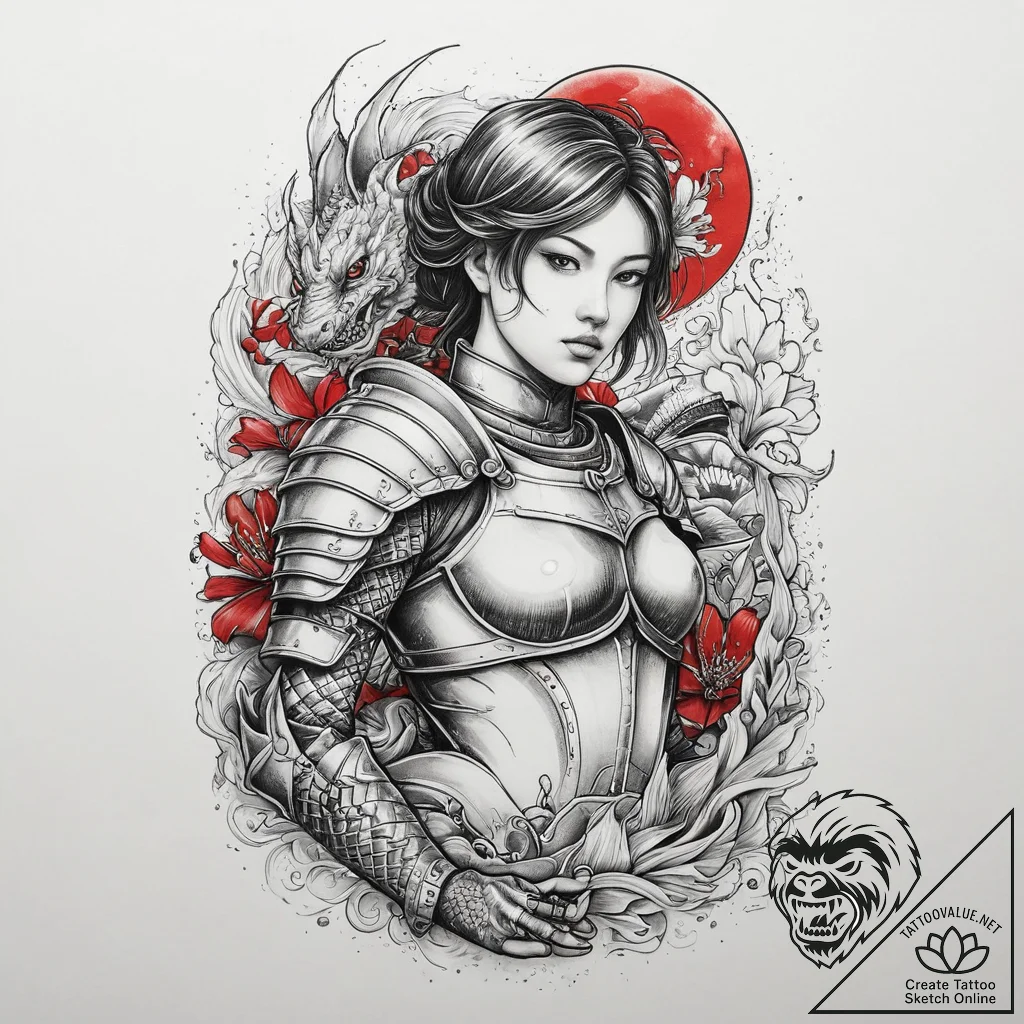 Tattoo sketch joan of arc in armor, tattoo sk... - tattoo sketch (№1759600785_0, 04.10.2025 17:59) — tattoovalue.net