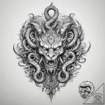 Tattoo sketch hydra tattoo – tattoo sketch (№1759601230_0, 04.10.2025 18:07) — tattoovalue.net