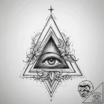 Tattoo sketch magical triangle, artistic tatt… – tattoo sketch (№1759602547_0, 04.10.2025 18:29) — tattoovalue.net