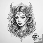 Fictional & mythological magic – tattoo sketch (№1759602989_0, 04.10.2025 18:36) — tattoovalue.net