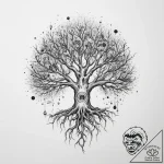 Tattoo sketch cosmic root – tattoo sketch (№1759603858_0, 04.10.2025 18:50) — tattoovalue.net