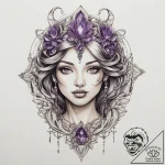 Tattoo sketch amethyst, tattoo sketch design,… – tattoo sketch (№1759604076_0, 04.10.2025 18:54) — tattoovalue.net