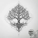 Tattoo sketch cosmic root, concept art for ta… – tattoo sketch (№1759604510_0, 04.10.2025 19:01) — tattoovalue.net