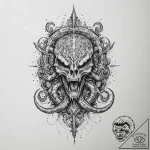 Tattoo sketch hydra, tattoo line art, dotwork… – tattoo sketch (№1759604952_0, 04.10.2025 19:09) — tattoovalue.net