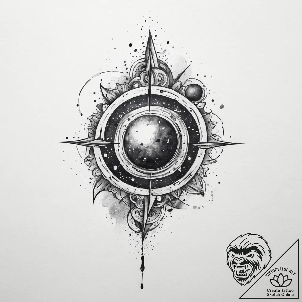 Tattoo sketch cosmic cosmos, artistic tattoo... - tattoo sketch (№1759606489_0, 04.10.2025 19:34) — tattoovalue.net