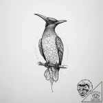 Tattoo sketch murre, tattoo line art, on a cl… – tattoo sketch (№1759606706_0, 04.10.2025 19:38) — tattoovalue.net