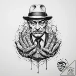 Tattoo sketch hands with a mobster, concept a… – tattoo sketch (№1759607153_0, 04.10.2025 19:45) — tattoovalue.net