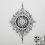 Tattoo sketch cosmic self, tattoo line art, d… – tattoo sketch (№1759607371_0, 04.10.2025 19:49) — tattoovalue.net