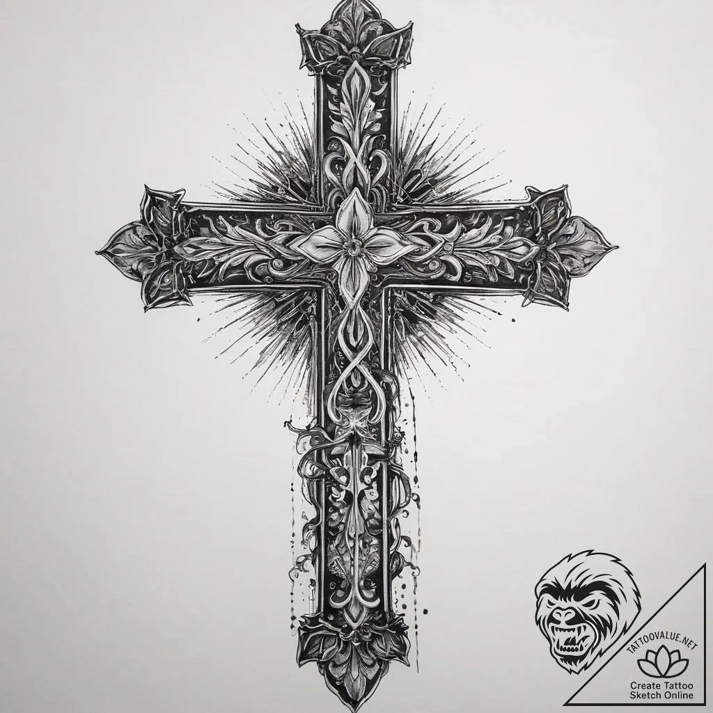 Tattoo sketch hands with a brush, tattoo sket... - tattoo sketch (№1759608461_0, 04.10.2025 20:07) — tattoovalue.net