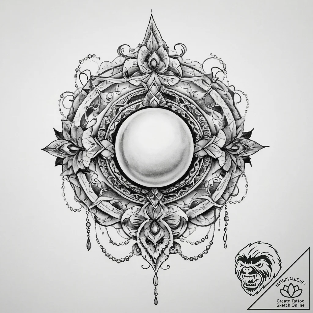Tattoo sketch pearl - tattoo sketch (№1759609555_0, 04.10.2025 20:25) — tattoovalue.net