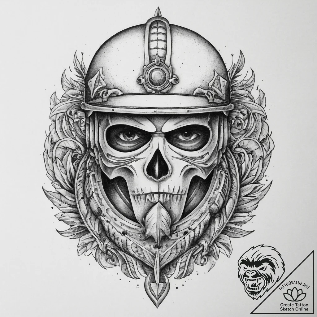 Tattoo sketch helmet, tattoo sketch design, o... - tattoo sketch (№1759609992_0, 04.10.2025 20:33) — tattoovalue.net