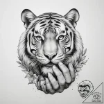 Tattoo sketch hands with a tiger – tattoo sketch (№1759610873_0, 04.10.2025 20:47) — tattoovalue.net