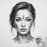 Tattoo sketch face – tattoo sketch (№1759611093_0, 04.10.2025 20:51) — tattoovalue.net