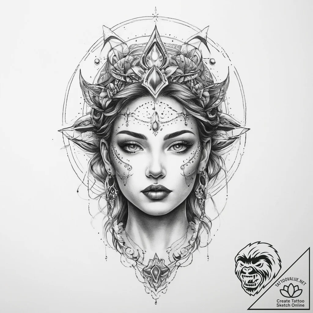 Tattoo sketch cosmic person - tattoo sketch (№1759611971_0, 04.10.2025 21:06) — tattoovalue.net