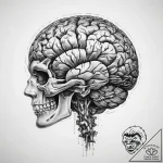 Tattoo sketch brain – tattoo sketch (№1759612188_0, 04.10.2025 21:09) — tattoovalue.net