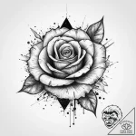 Tattoo sketch cosmic rose, tattoo line art, b… – tattoo sketch (№1759614835_0, 04.10.2025 21:53) — tattoovalue.net
