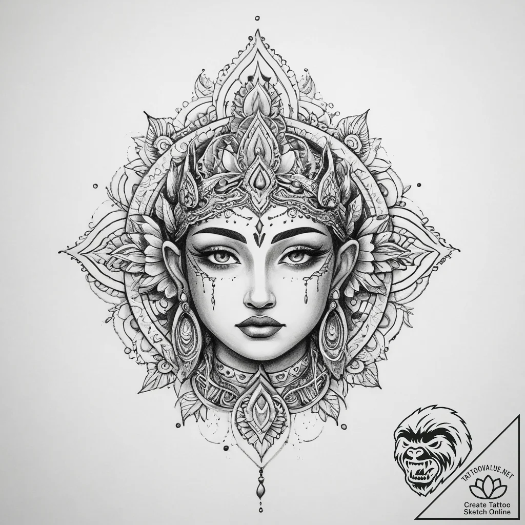 Tattoo sketch spiritual representation - tattoo sketch (№1759618176_0, 04.10.2025 22:49) — tattoovalue.net