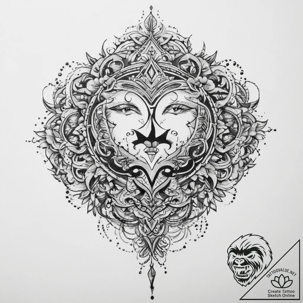 Tattoo sketch узор на животе - tattoo sketch (№1759620370_0, 04.10.2025 23:26) — tattoovalue.net