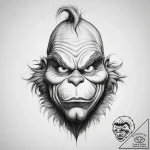 Tattoo sketch the grinch with a life, tattoo… – tattoo sketch (№1759620812_0, 04.10.2025 23:33) — tattoovalue.net