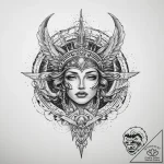 Tattoo sketch cosmic victory – tattoo sketch (№1759621252_0, 04.10.2025 23:40) — tattoovalue.net