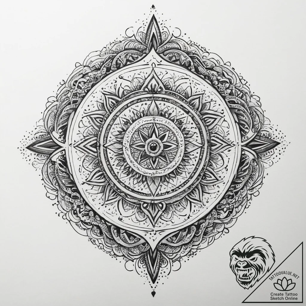 Tattoo sketch узор с арабскими цифрами, ink i... - tattoo sketch (№1759622593_0, 05.10.2025 00:03) — tattoovalue.net
