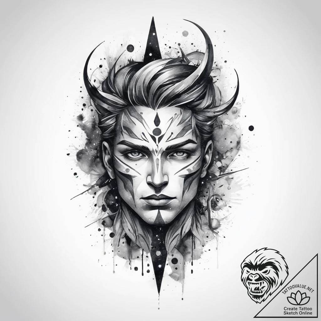 Tattoo sketch cosmic man, tattoo sketch desig... - tattoo sketch (№1759622813_0, 05.10.2025 00:06) — tattoovalue.net