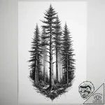 Tattoo sketch redwood forest, tattoo sketch d… – tattoo sketch (№1759623465_0, 05.10.2025 00:17) — tattoovalue.net