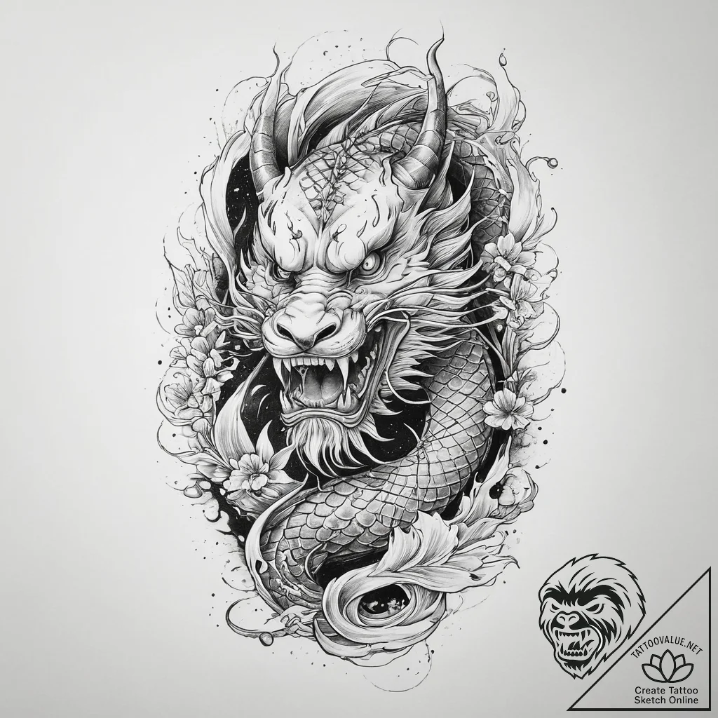 Tattoo sketch holy portrayal, concept art for... - tattoo sketch (№1759623682_0, 05.10.2025 00:21) — tattoovalue.net