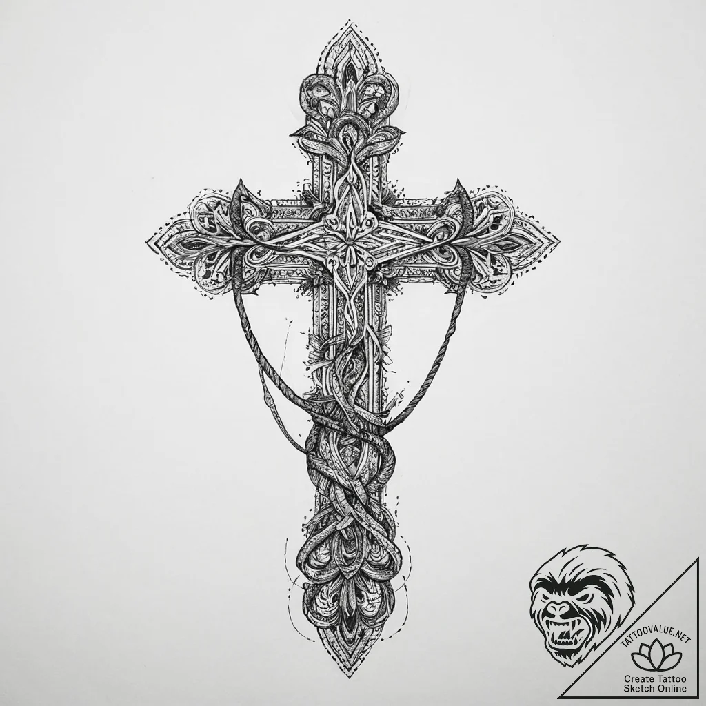 Tattoo sketch rope, tattoo drawing outline, d... - tattoo sketch (№1759624126_0, 05.10.2025 00:28) — tattoovalue.net