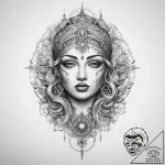 Tattoo sketch divine sound – tattoo sketch (№1759624808_0, 05.10.2025 00:40) — tattoovalue.net