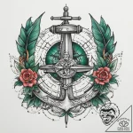 Tattoo sketch green, ink illustration for tat… – tattoo sketch (№1759625027_0, 05.10.2025 00:43) — tattoovalue.net