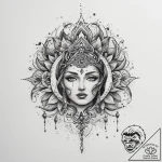 Tattoo sketch divine presence, ink illustrati… – tattoo sketch (№1759625702_0, 05.10.2025 00:55) — tattoovalue.net