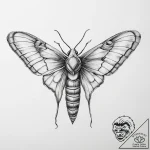 Tattoo sketch sphinx moth – tattoo sketch (№1759654956_0, 05.10.2025 09:02) — tattoovalue.net