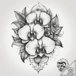 Tattoo sketch orchid, ink illustration for ta… – tattoo sketch (№1759655175_0, 05.10.2025 09:06) — tattoovalue.net