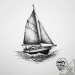 Tattoo sketch sailing a person on a boat, art… – tattoo sketch (№1759655615_0, 05.10.2025 09:13) — tattoovalue.net