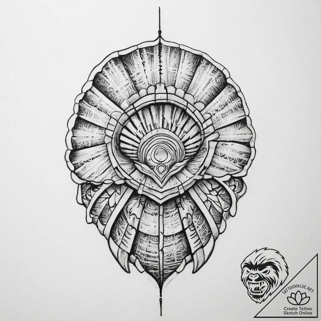 Tattoo sketch shell - tattoo sketch (№1759656712_0, 05.10.2025 09:31) — tattoovalue.net