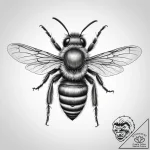 Tattoo sketch mason bee – tattoo sketch (№1759659861_0, 05.10.2025 10:24) — tattoovalue.net