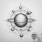 Tattoo sketch solar system, tattoo line art,… – tattoo sketch (№1759663585_0, 05.10.2025 11:26) — tattoovalue.net