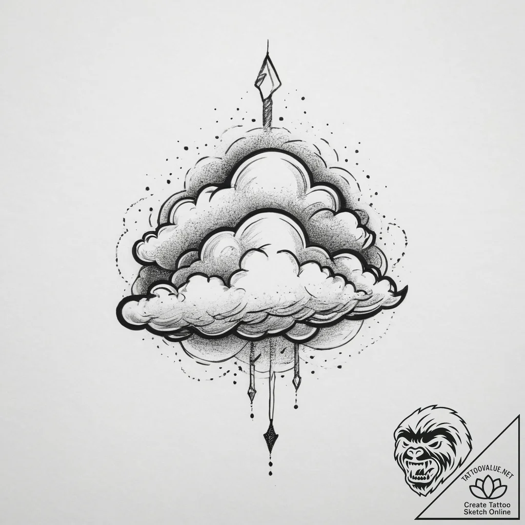 Tattoo sketch узор в виде облаков, tattoo dra... - tattoo sketch (№1759664029_0, 05.10.2025 11:33) — tattoovalue.net