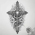 Tattoo sketch hands holding a cross, concept… – tattoo sketch (№1759665118_0, 05.10.2025 11:51) — tattoovalue.net