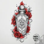 Tattoo sketch perfume tattoo, tattoo flash sh… – tattoo sketch (№1759668417_0, 05.10.2025 12:46) — tattoovalue.net