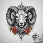 Tattoo sketch aries ram head, artistic tattoo… – tattoo sketch (№1759670170_0, 05.10.2025 13:16) — tattoovalue.net