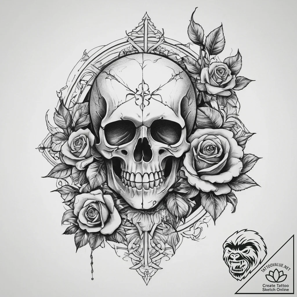 Tattoo sketch graphic лайнворк с тенями, ink... - tattoo sketch (№1759673676_0, 05.10.2025 14:14) — tattoovalue.net